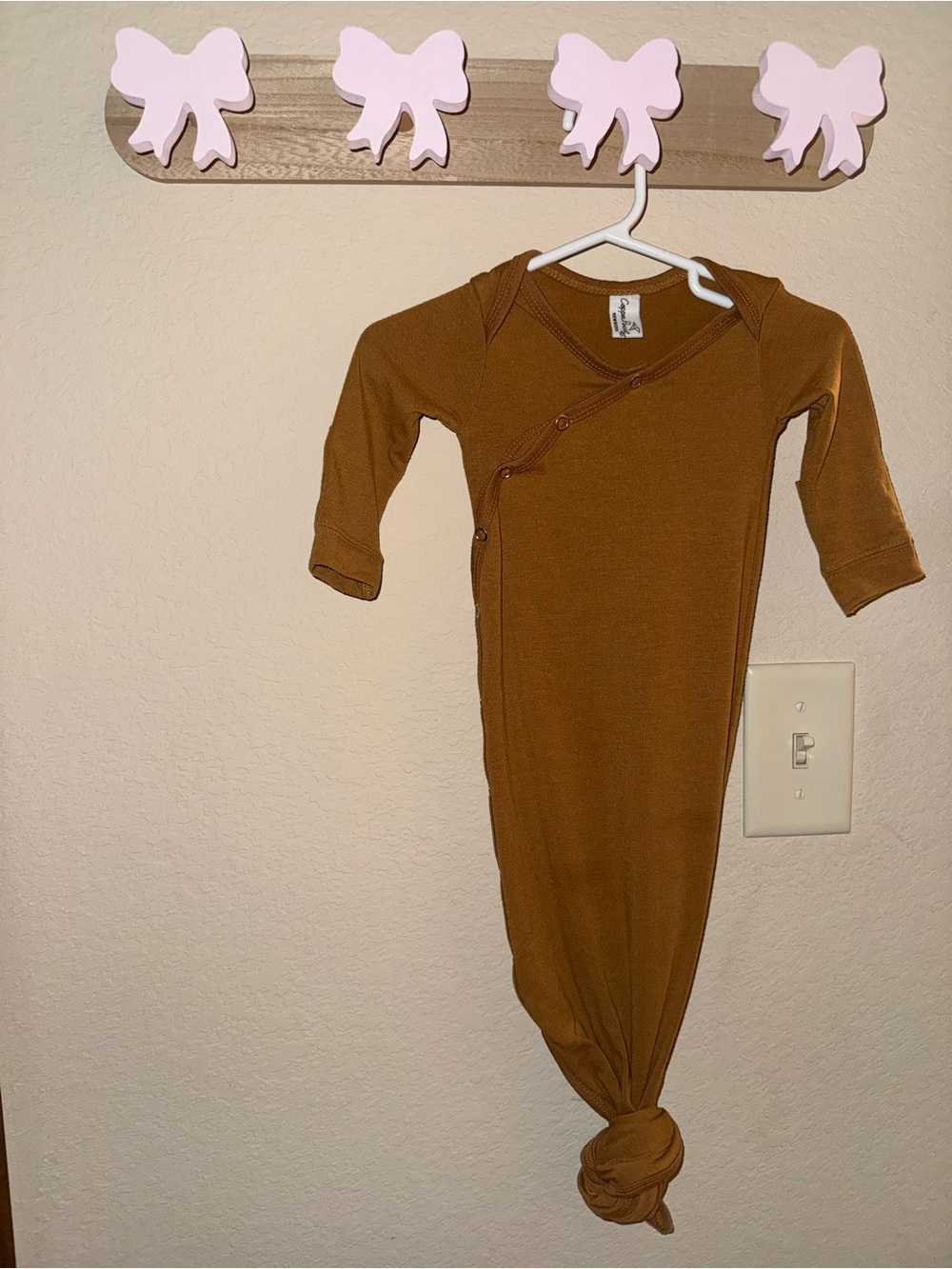 Copper Pearl newborn sleep gown